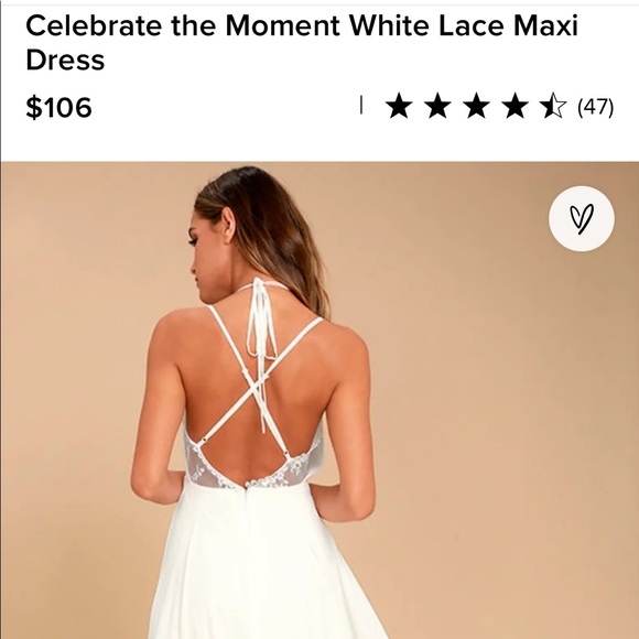 Sold Out LuLu’s Celebrate the Moment White Lace Maxi Dress Size XL - Picture 2 of 15